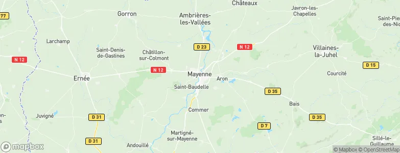 Mayenne, France Map