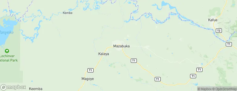 Mazabuka, Zambia Map