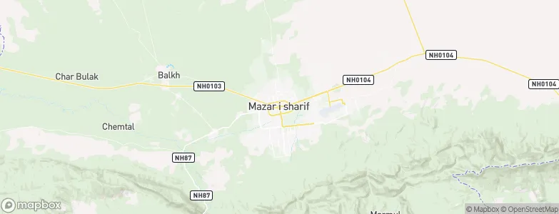 Mazari Sharif, Afghanistan Map