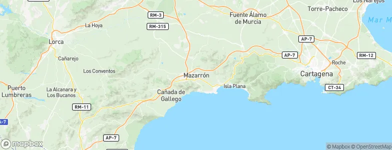 Mazarrón, Spain Map