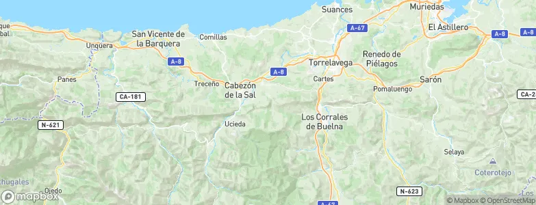 Mazcuerras, Spain Map