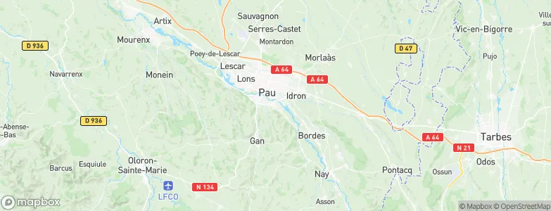 Mazères-Lezons, France Map