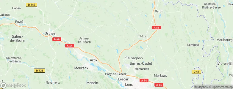 Mazerolles, France Map