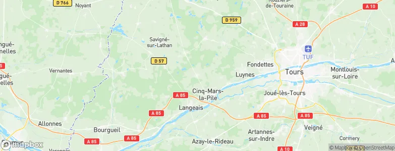 Mazières-de-Touraine, France Map