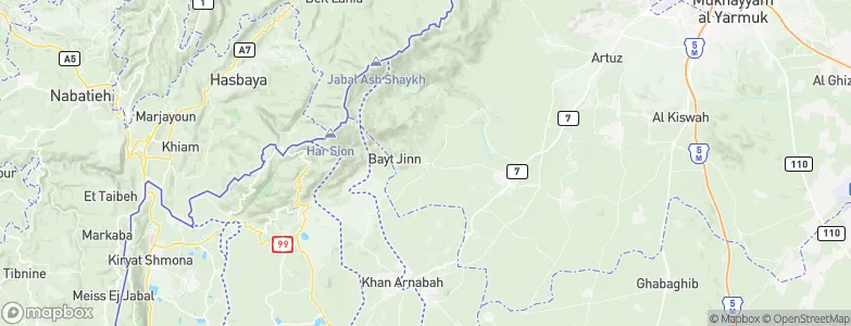 Mazra‘at Bayt Jinn, Syria Map