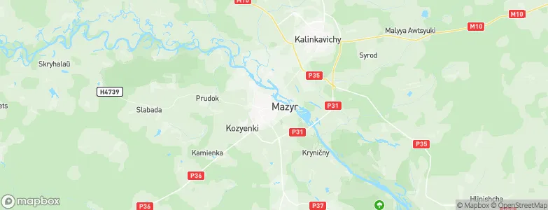 Mazyr, Belarus Map