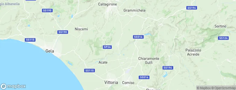 Mazzarrone, Italy Map