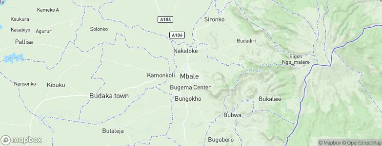 Mbale District, Uganda Map