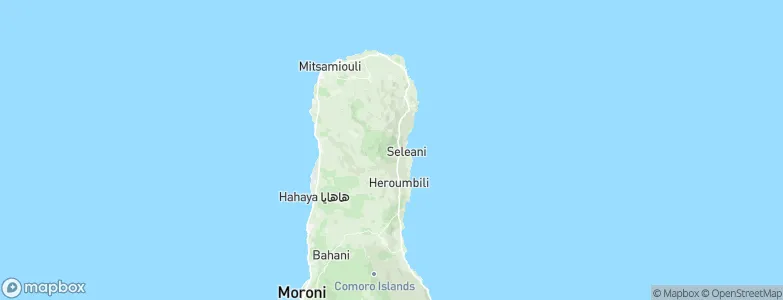 Mbéni, Comoros Map