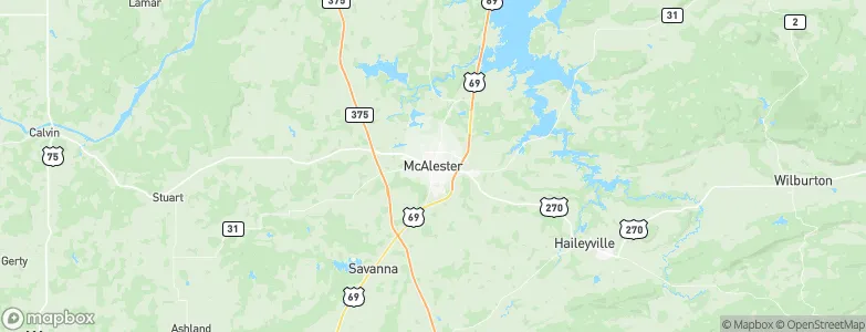 McAlester, United States Map
