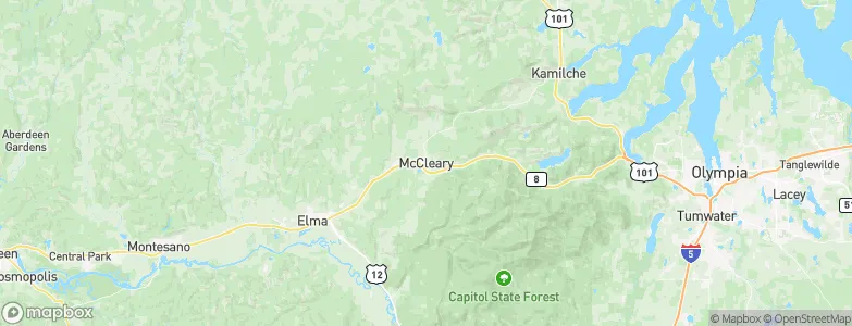 McCleary, United States Map