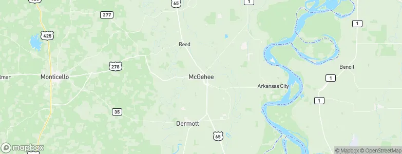 McGehee, United States Map
