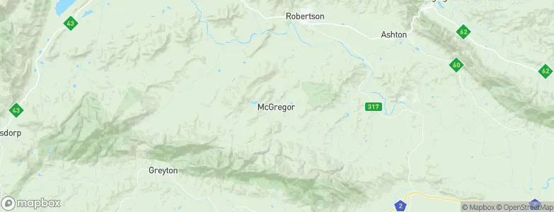 McGregor, South Africa Map