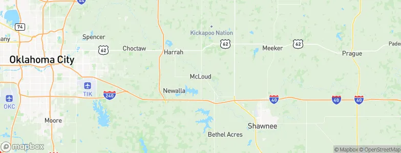 McLoud, United States Map