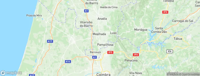 Mealhada Municipality, Portugal Map