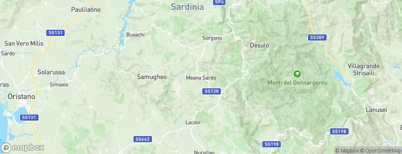 Meana Sardo, Italy Map