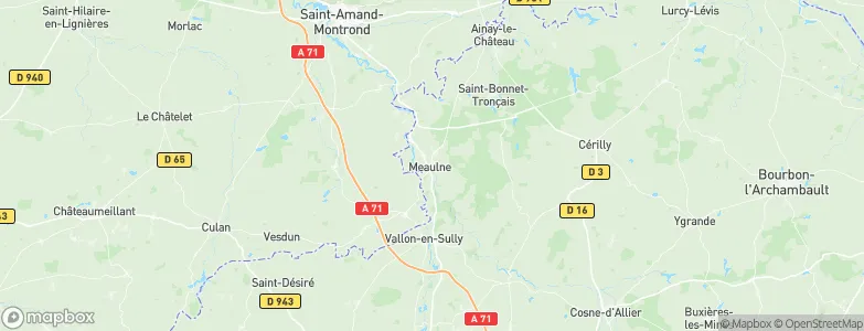 Meaulne-Vitray, France Map