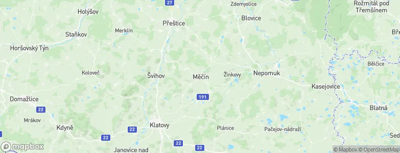 Měčín, Czechia Map