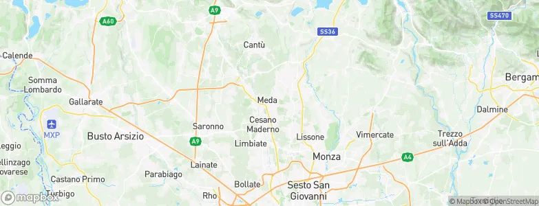 Meda, Italy Map