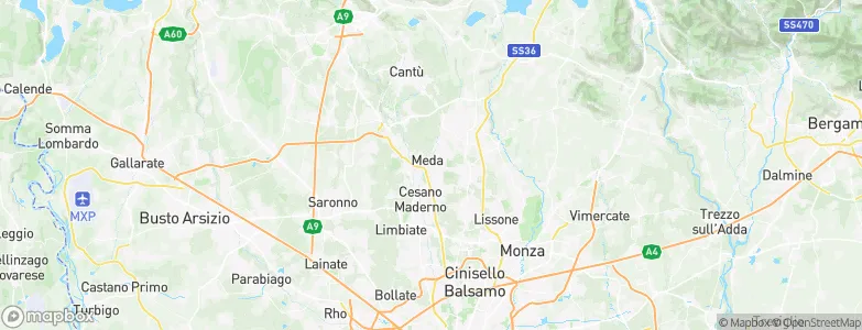 Meda, Italy Map