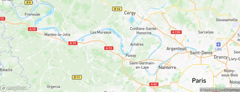 Médan, France Map