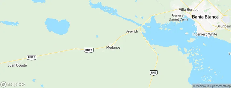 Médanos, Argentina Map