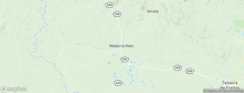 Medeiros Neto, Brazil Map