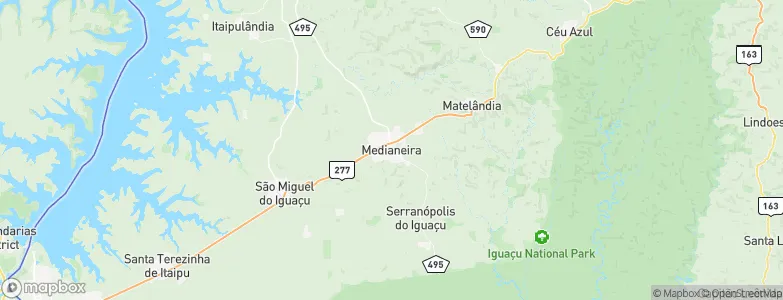 Medianeira, Brazil Map
