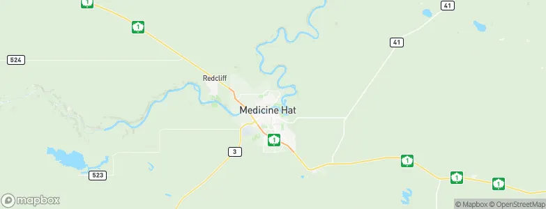 Medicine Hat, Canada Map