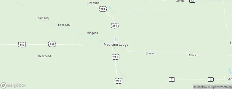 Medicine Lodge, United States Map
