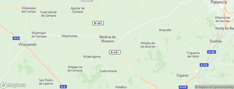 Medina de Rioseco, Spain Map