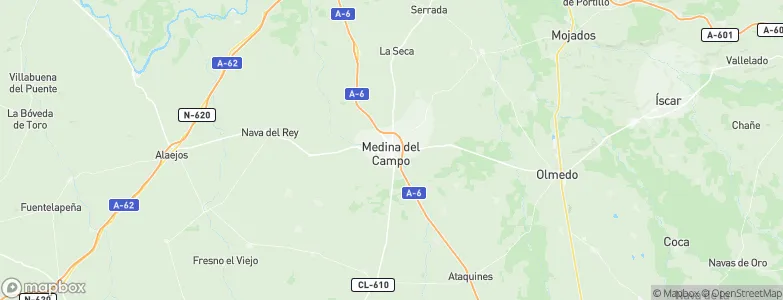 Medina del Campo, Spain Map