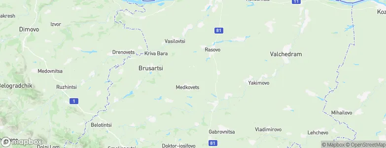 Medkovets, Bulgaria Map