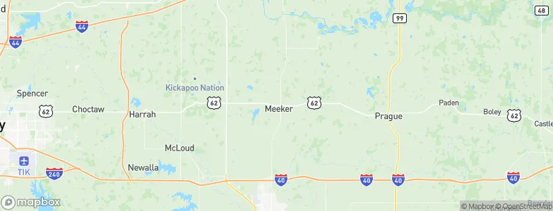 Meeker, United States Map