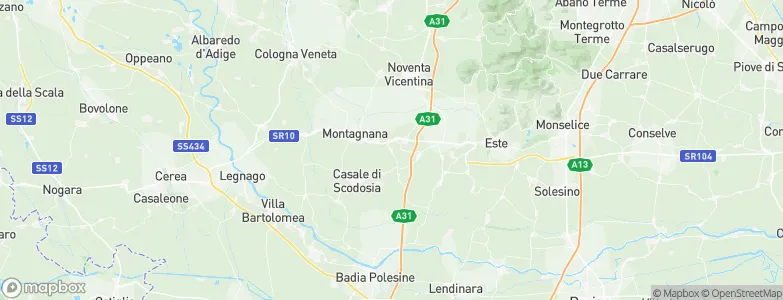 Megliadino San Fidenzio, Italy Map