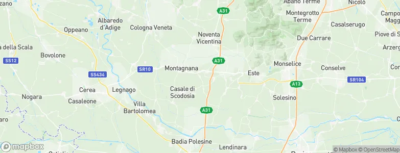 Megliadino San Fidenzio, Italy Map