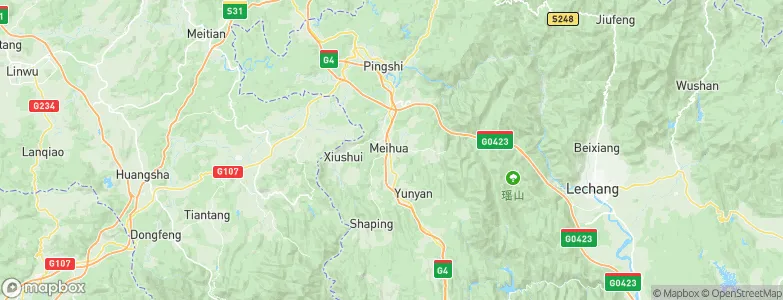 Meihua, China Map