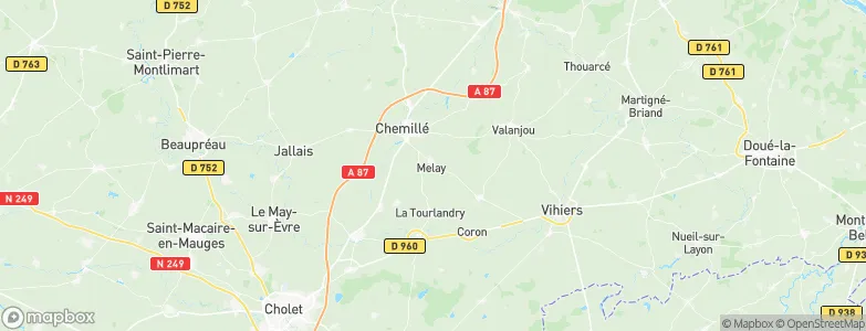 Melay, France Map