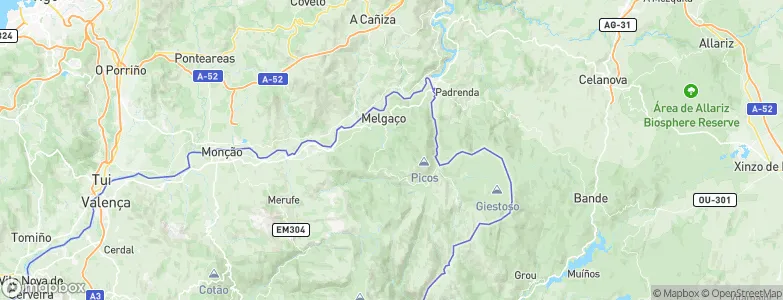 Melgaço Municipality, Portugal Map