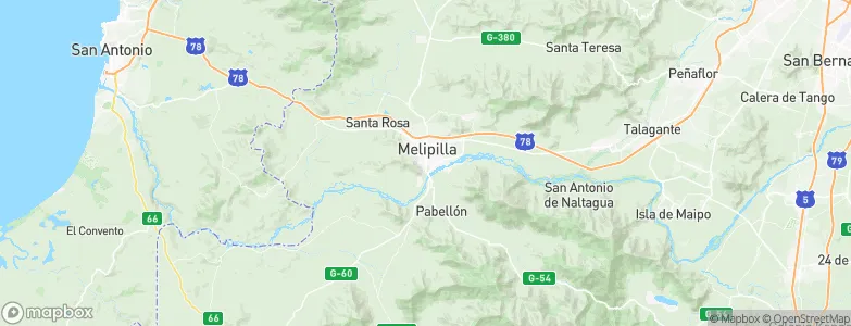 Melipilla, Chile Map