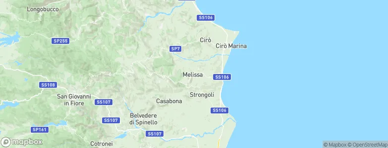 Melissa, Italy Map