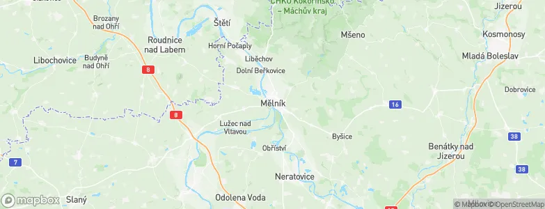 Mělník, Czechia Map