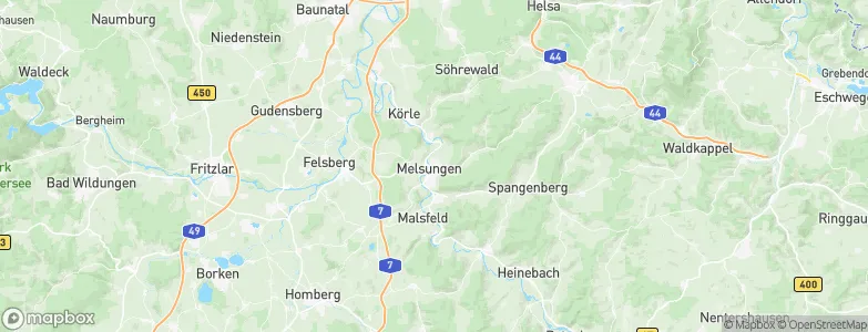 Melsungen, Germany Map