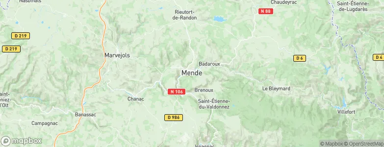 Mende, France Map