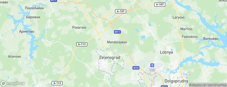 Mendeleyevo, Russia Map