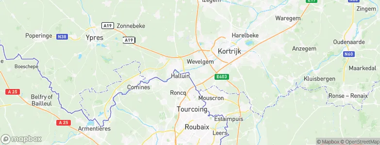 Menen, Belgium Map