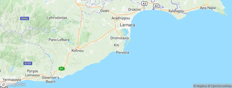 Meneou, Cyprus Map