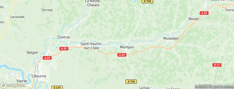 Ménesplet, France Map