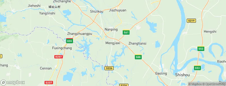 Mengjiaxi, China Map