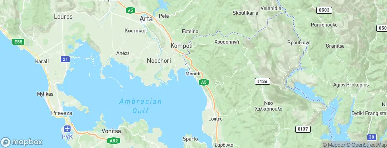 Menídi, Greece Map